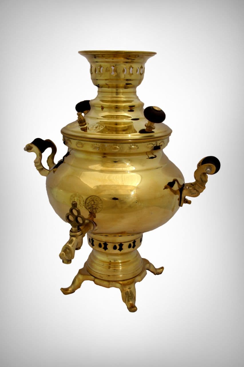 سماور ونوش ۴ لیتری نادیا ساده و ترکدار زغالی A109