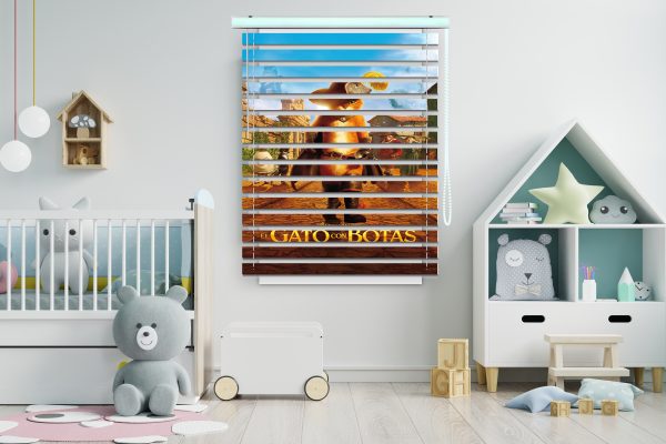 پرده زبرا طرح گربه شرک کد Z1090