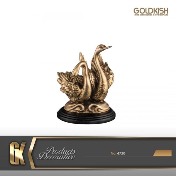 مجسمه دکوری قو طرح برنز 4730