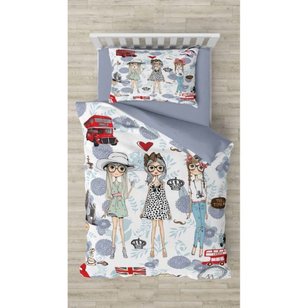 روتختی و ملحفه (یک نفره) طرح دختر کد 1100