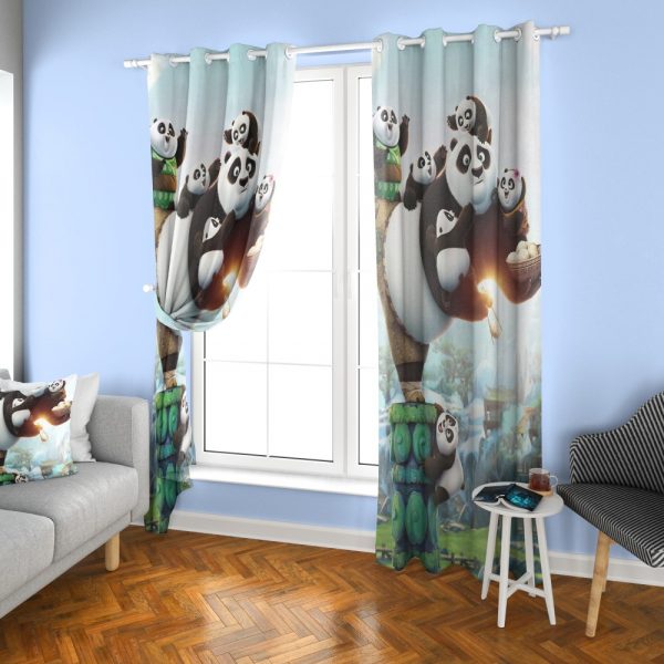 پرده چاپی طرح پاندای کونگ فو کار DH1104