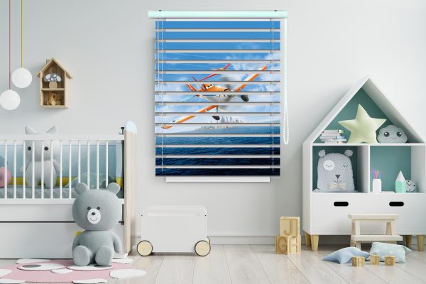 پرده زبرا طرح انیمیشن هواپیماها کد Z1109