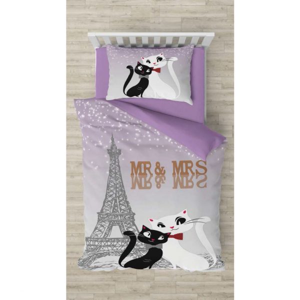 روتختی و ملحفه (یک نفره) طرح گربه کد 1109