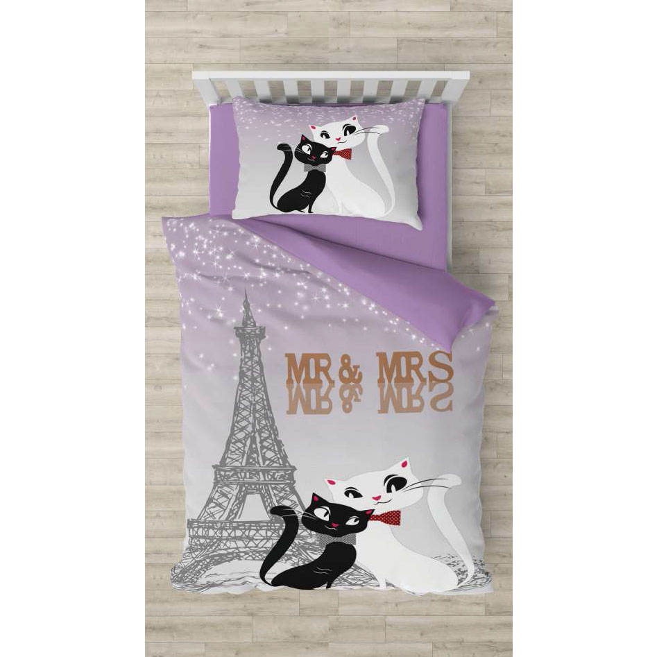 روتختی و ملحفه (یک نفره) طرح گربه کد ۱۱۰۹