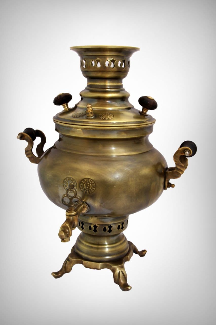 سماور ونوش ۴ لیتری نادیا ساده زغالی ( آنتیک) A111