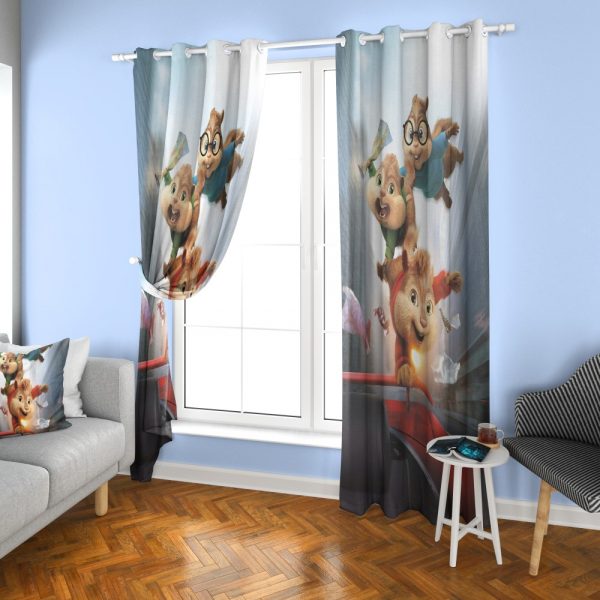 پرده چاپی طرح الوین و سنجاب ها DH1111