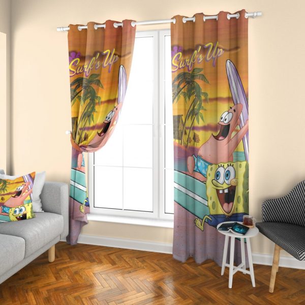 پرده چاپی طرح شگفت باب‌اسفنجی DH1119