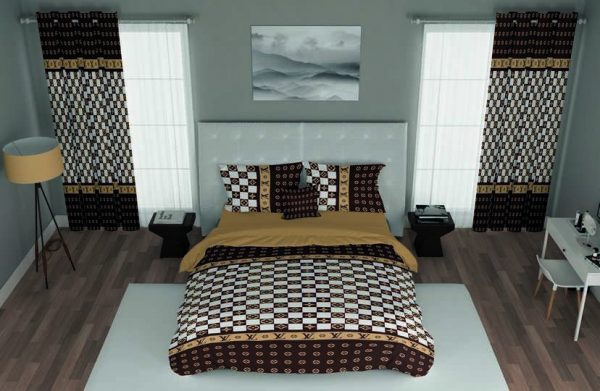 ست پرده و روتختی طرح لویی ویتون Louis Vuitton 44