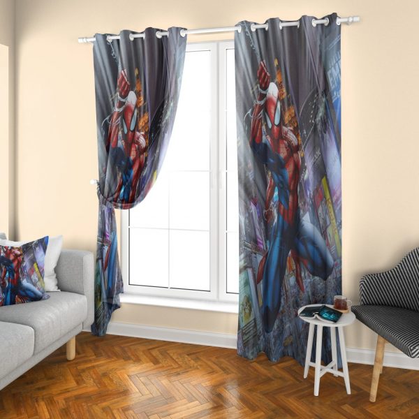 پرده چاپی طرح مرد عنکبوتی DH1123