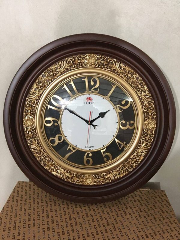 ساعت دیواری لوتوس گرد بزرگ کد 113