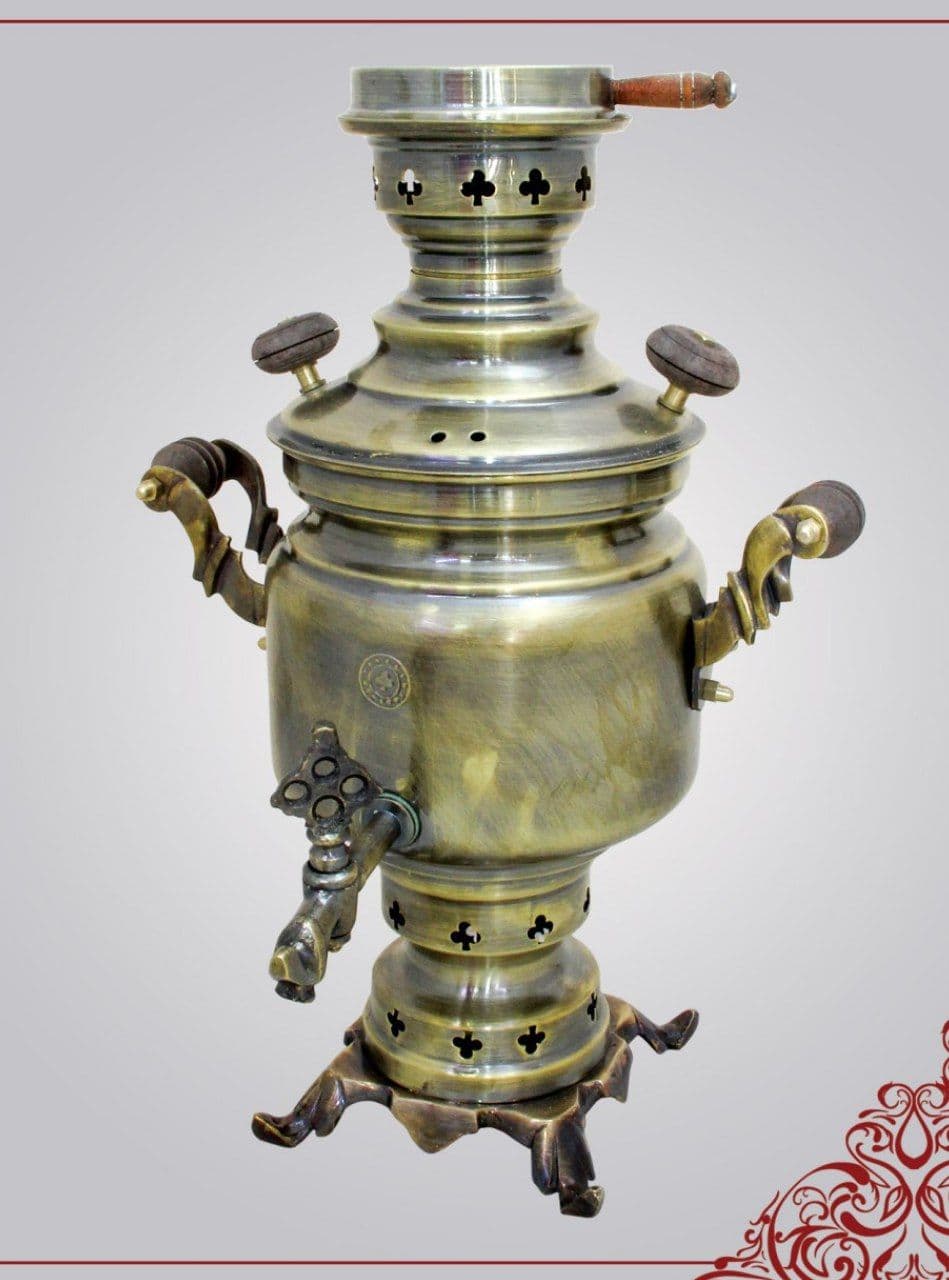 سماور ونوش ۳ لیتری ارکیده ساده زغالی ( آنتیک ) A114