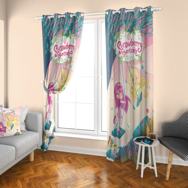 پرده چاپی طرح توت فرنگی کوچولو DH1153