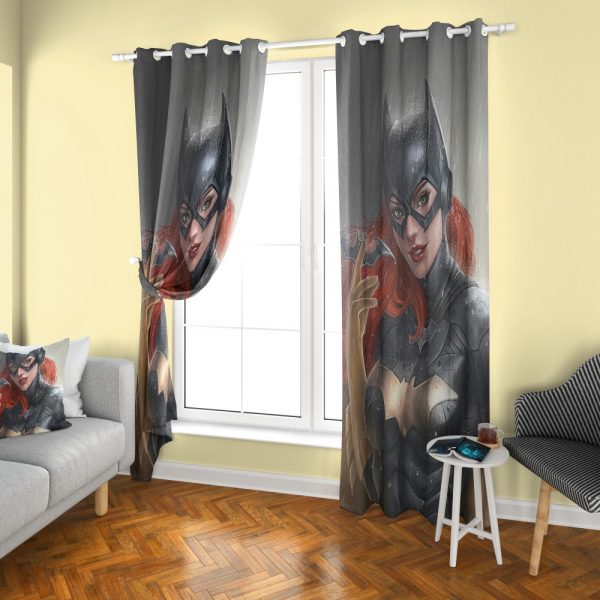 پرده چاپی طرح دختر گربه ای DH1155