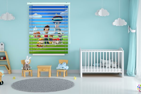 پرده زبرا طرح سگهای نگهبان کد Z1158