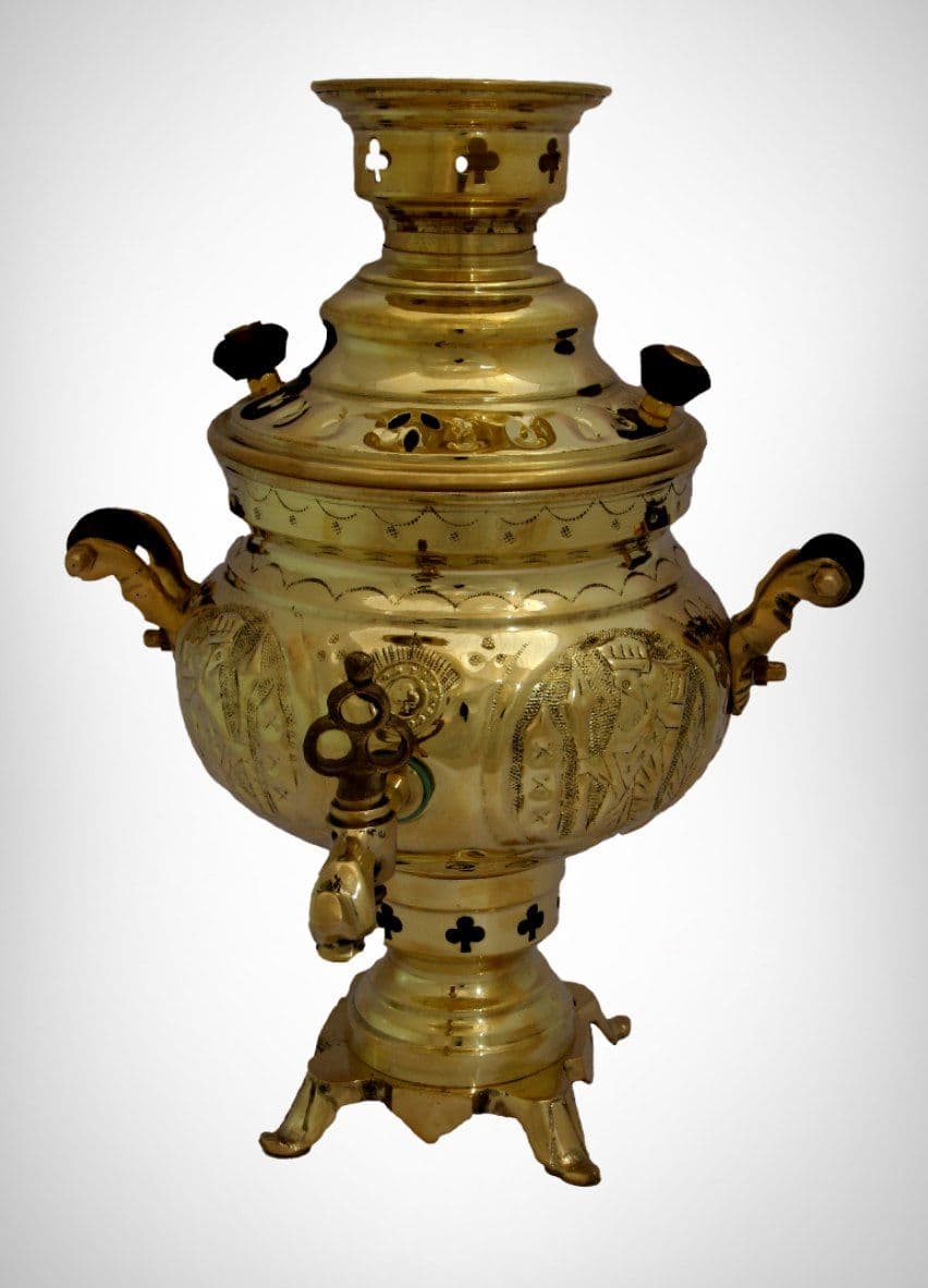 سماور ونوش لیتری نادیا قلم سنتی زغالی A116