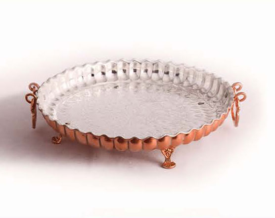 سینی انگشتی دسته پایه دار یکروسفید مدل ۳۱۱۱