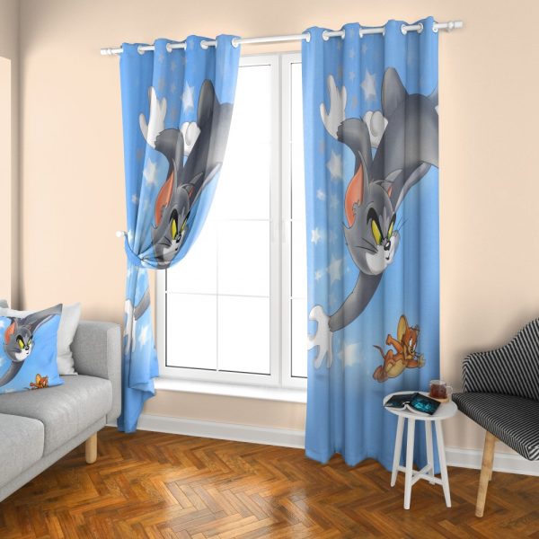 پرده چاپی طرح تام و جری DH1164