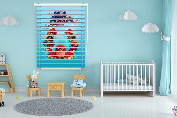 پرده زبرا طرح پرندگان خشمگین کد Z1169