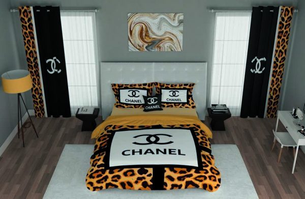 ست پرده و روتختی طرح شنل Chanel 48