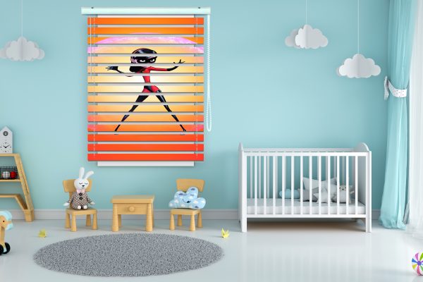 پرده زبرا طرح انیمیشن خانواده شگفت انگیز کد Z1182