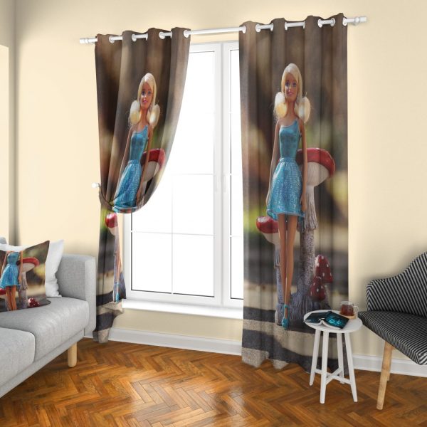 پرده چاپی طرح باربی DH1188