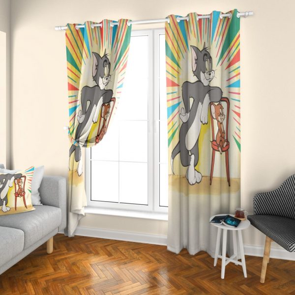 پرده چاپی طرح تام و جری DH1194