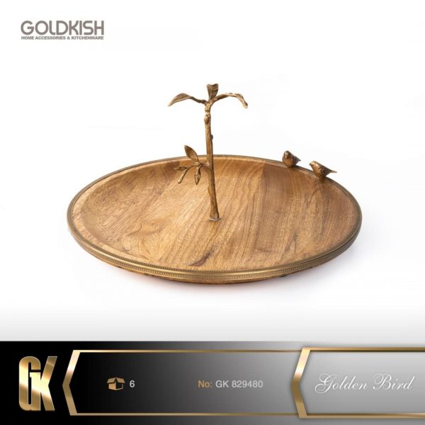 سینی گرد WOOD مدل GK829480