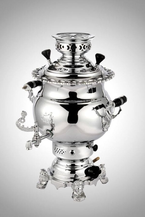 سماور ونوش ۶ لیتری روسی ساده لبه ریختگی A12