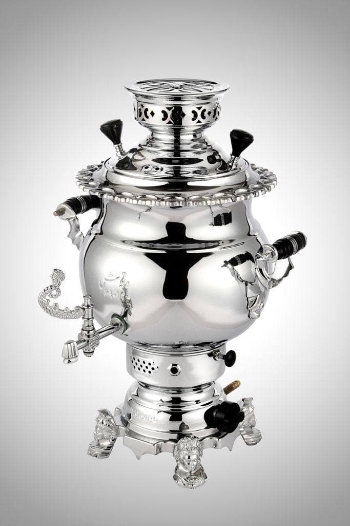 سماور ونوش ۶ لیتری روسی ساده لبه ریختگی A12