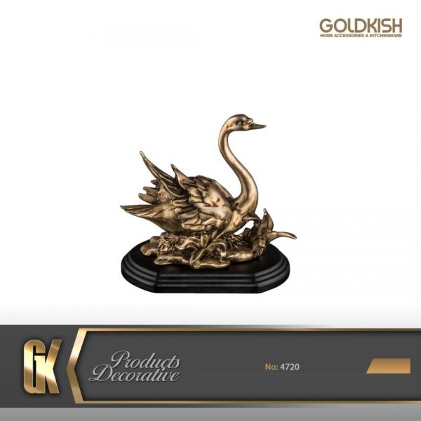 مجسمه دکوری قو طرح برنز 4720