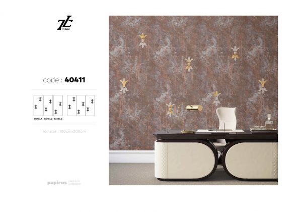 کاغذ دیواری طرح گل کد 40411