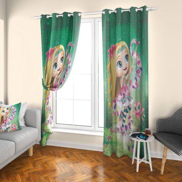 پرده چاپی طرح دختر DH1216