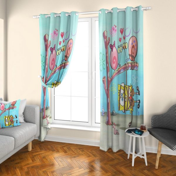 پرده چاپی طرح باب‌‌اسفنجی DH1229