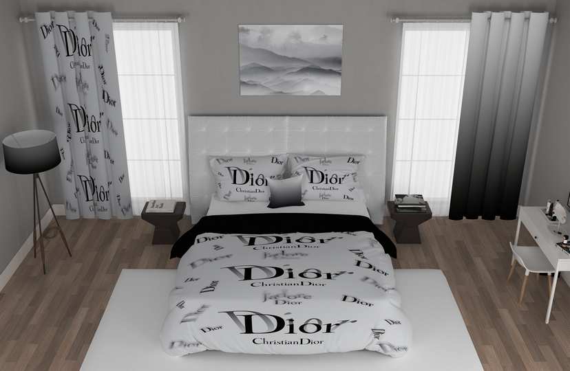 ست پرده و روتختی طرح دیور Dior 53