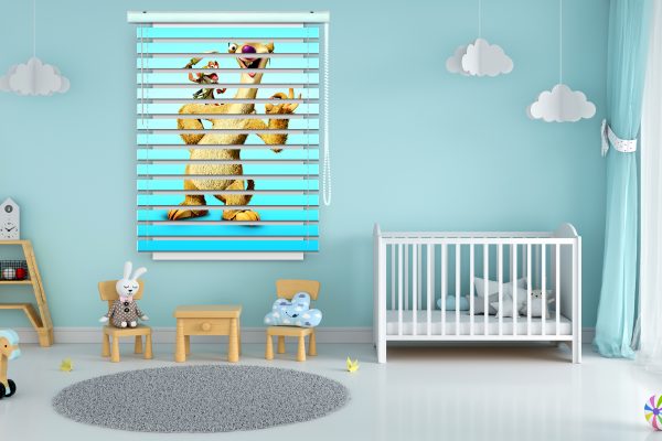 پرده زبرا طرح انیمیشن عصر یخبندان کد Z1245