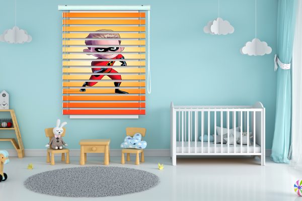 پرده زبرا طرح انیمیشن خانواده شگفت انگیز کد Z1249