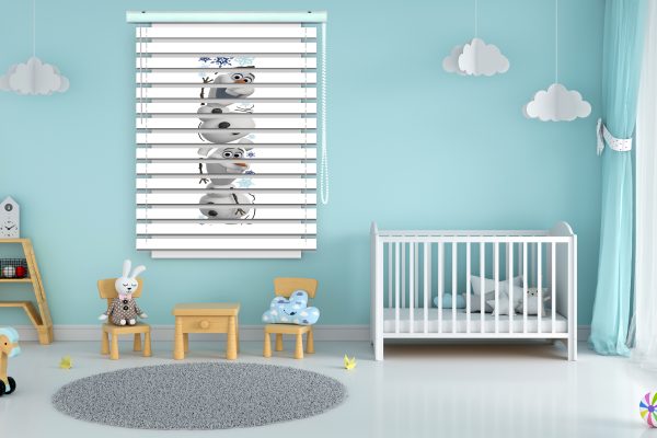 پرده زبرا طرح آدم برفی فروزن کد Z1251