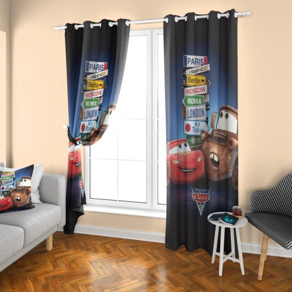 پرده چاپی طرح ماشین‌ها DH1267