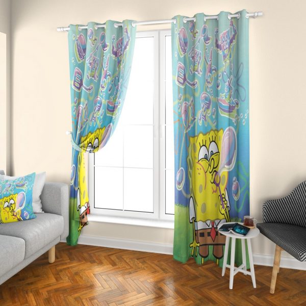 پرده چاپی طرح باب‌اسفنجی DH1271