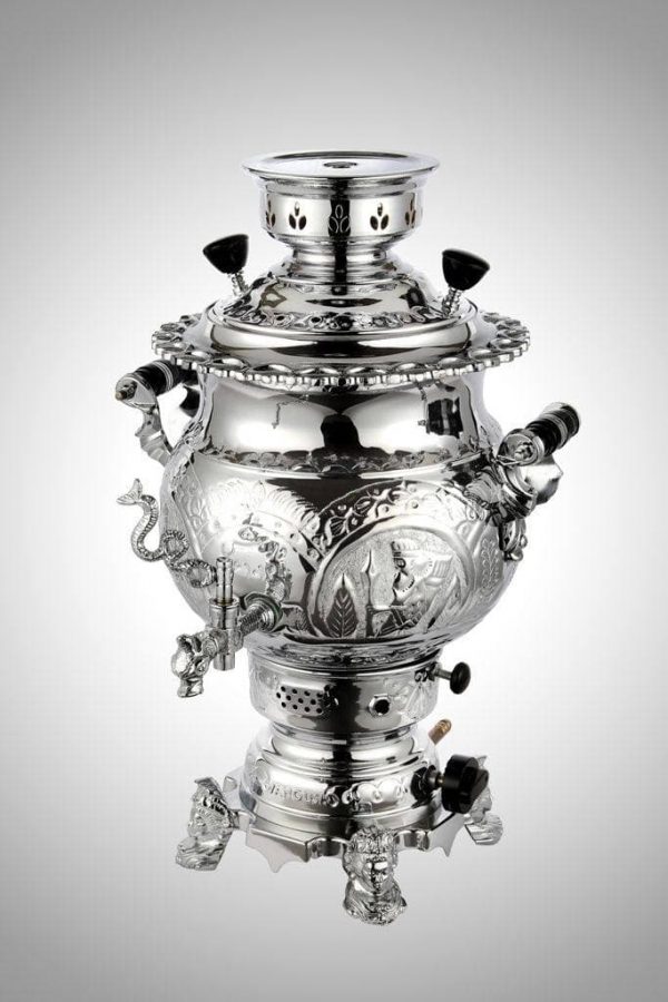 سماور ونوش ۶ لیتری روسی قلم سنتی لبه ریختگی A13