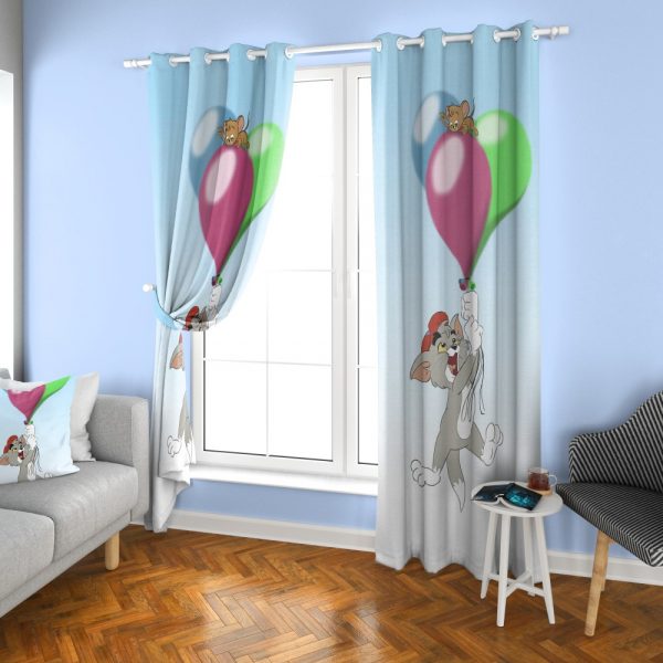 پرده چاپی طرح تام و جری DH1315