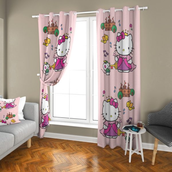 پرده چاپی طرح کیتی DH1324