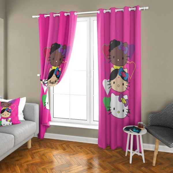 پرده چاپی طرح کیتی DH1325