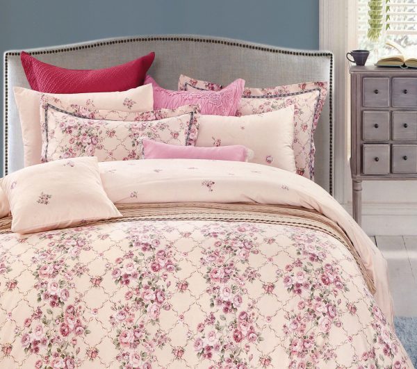 روتختی و ملحفه (دو نفره) طرح گلدار کد 136-Sanli