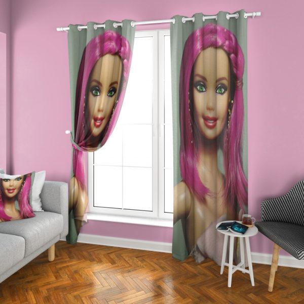 پرده چاپی طرح باربی DH1373