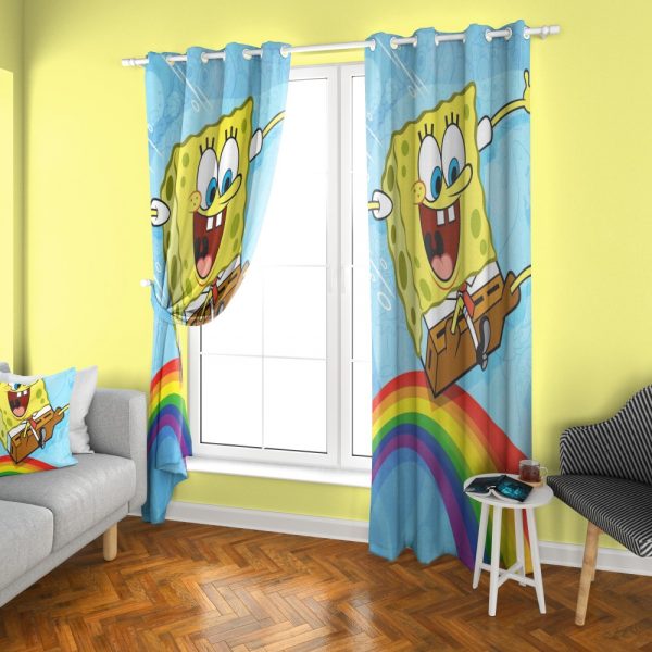 پرده چاپی طرح باب اسفنجی DH1375