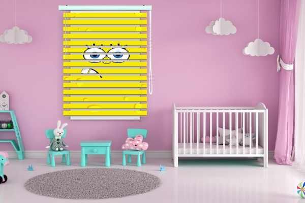 پرده زبرا طرح کارتون باب اسفنجی کد Z1391