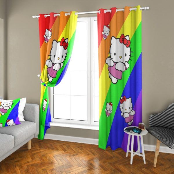 پرده چاپی طرح کیتی DH1393