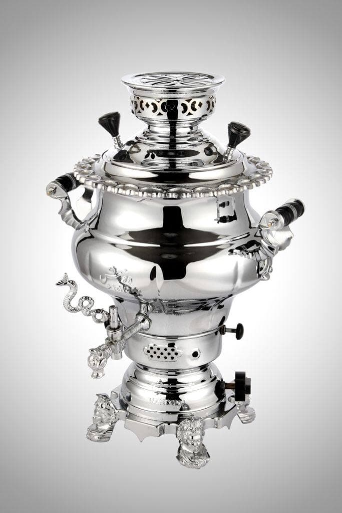 سماور ونوش ۶ لیتری روسی قلم سنتی لبه ریختگی A14