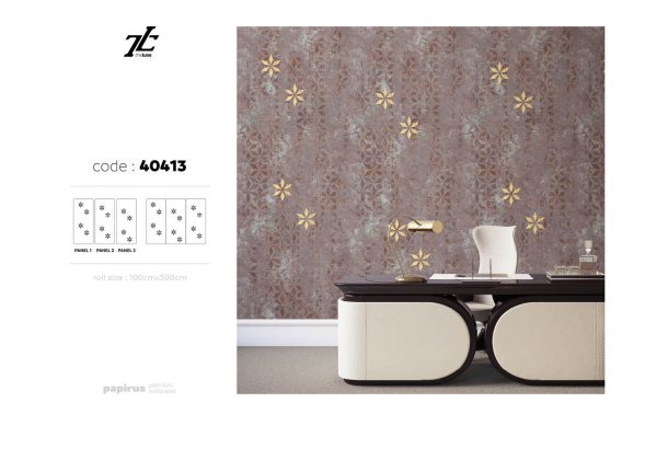 کاغذ دیواری طرح گل کد 40413